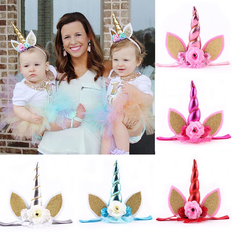 unicorn headband for baby girl