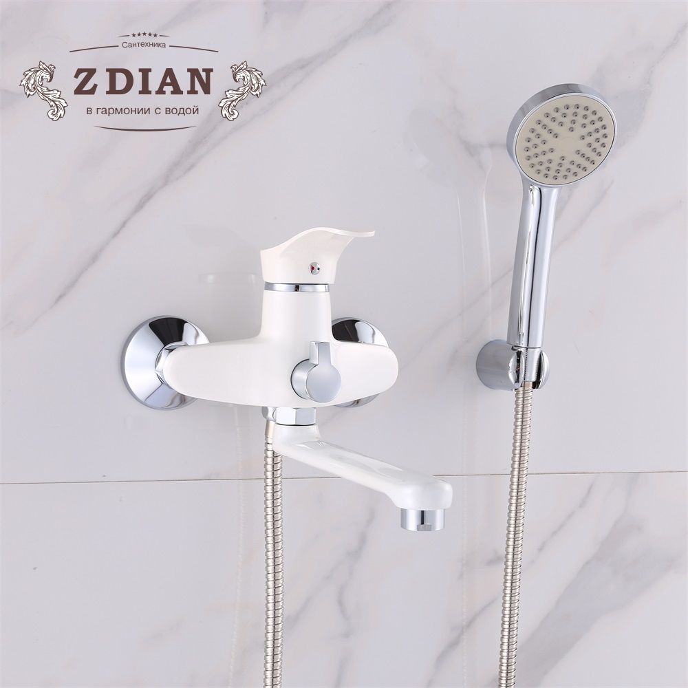 2020 Beige Spray Paint Bathtub Faucets Zinc Alloy Bathroom Faucet