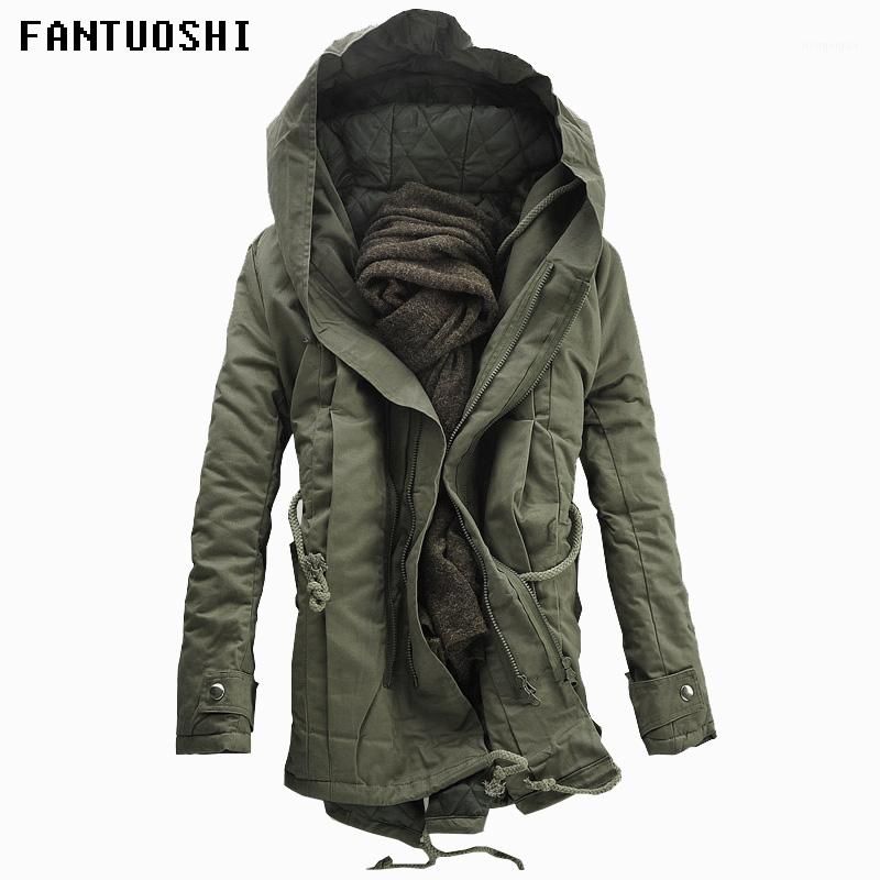 Show-Show-Fashion/&coats Winter Down Cotton Jacket Long Parkas for Women Thick Warm Hooded,ArmyGreen,M
