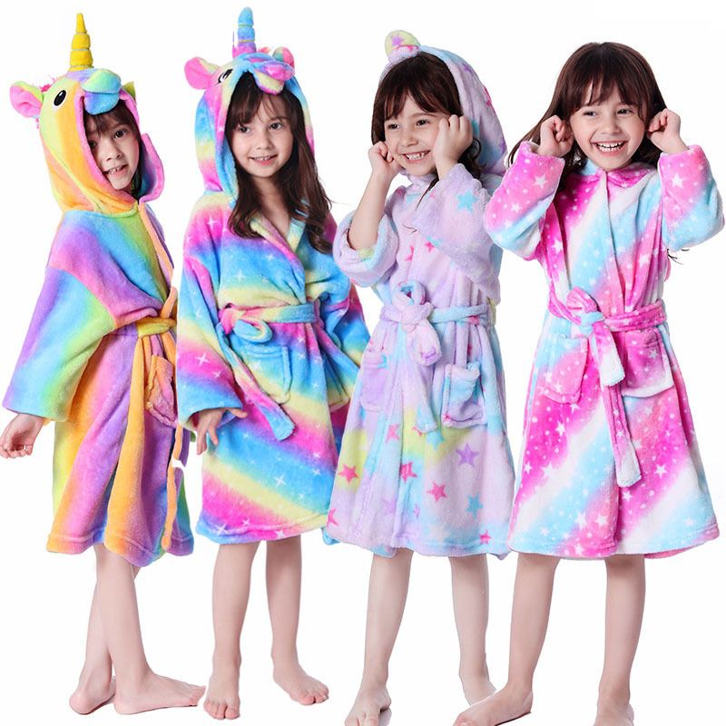 rainbow unicorn dressing gown