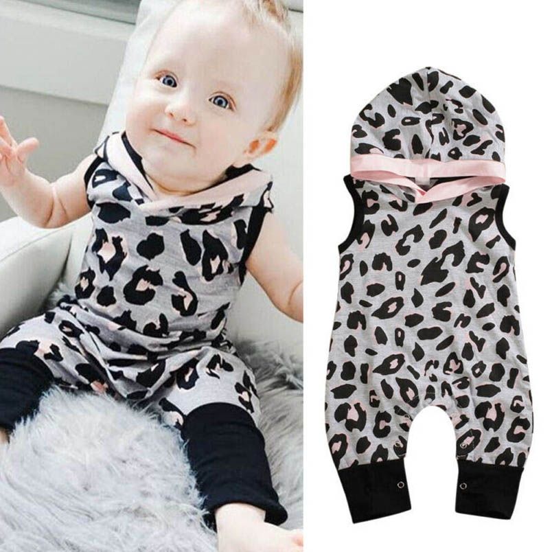 leopard baby romper