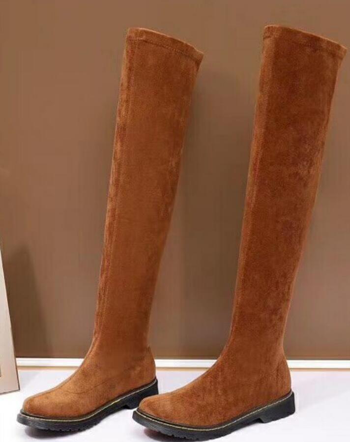 tall suede flat boots