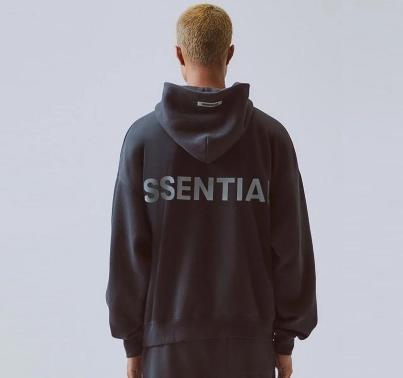 fear of god essentials reflective hoodie