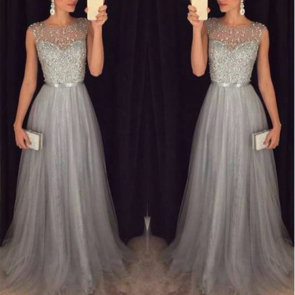 Compre Lentejuelas Moda Patchwork Vestido Fiesta De Noche Sin Mangas O  Cuello Cinturón Largo Vestido Elegante Delgado Maxi Vestidos Sukienki A  43,28 € Del Ace113 | Es.Dhgate.Com