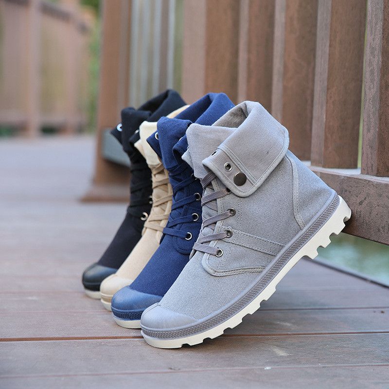 Botines vaqueros de lona para hombre, botas de alta Plataforma superior  Martin, calzado de trabajo cálido para invierno, botas de nieve militares |  Linio México - GE598FA016QG9LMX