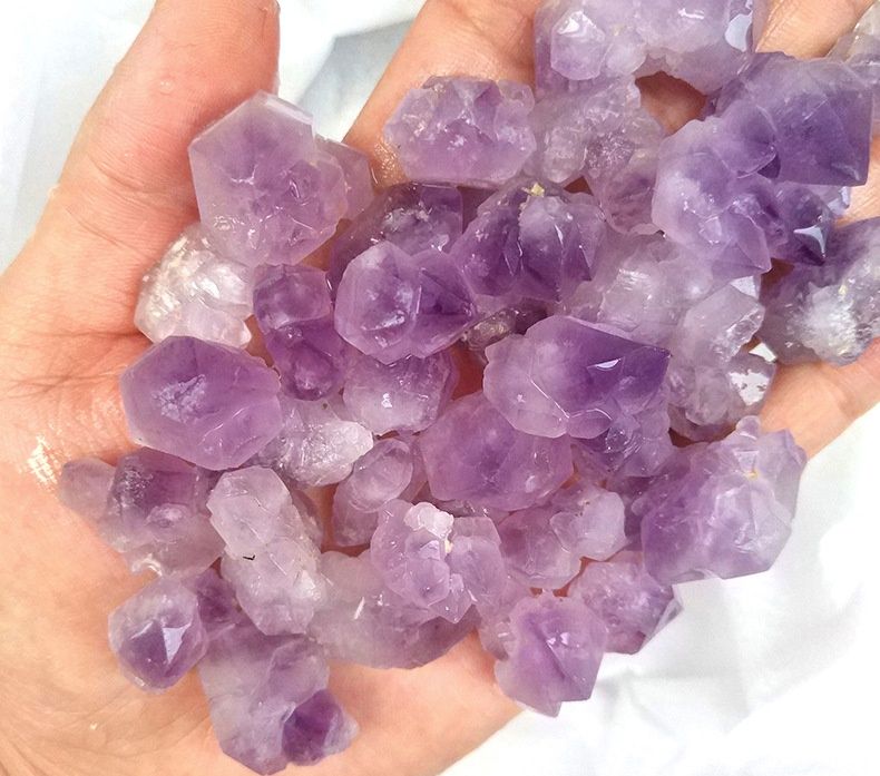 200g Purple quartz crystal gravel stones Healing fish tank stone home decoration