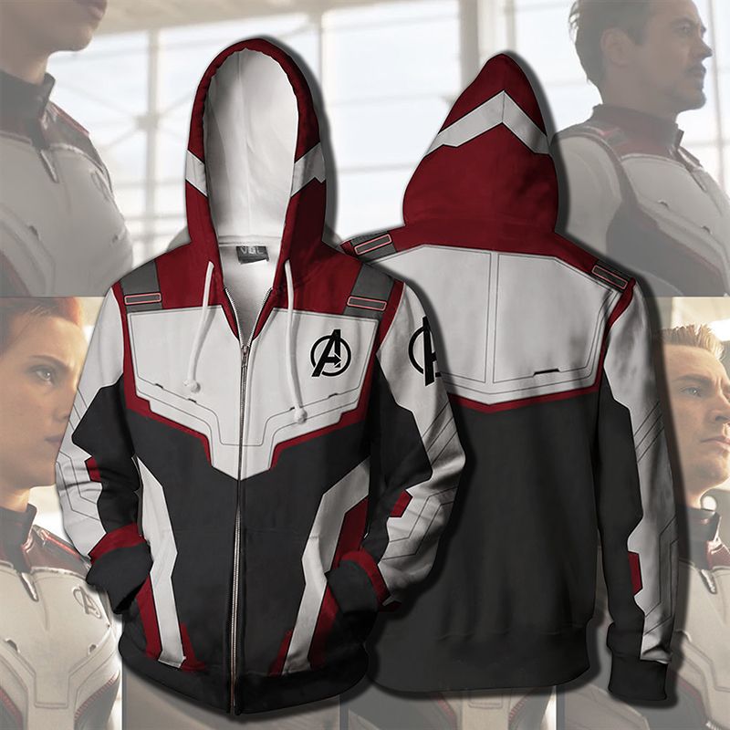 Marvel The Avengers 4 Endgame Quantum Realm Cosplay Costume Hoodies Men Hooded