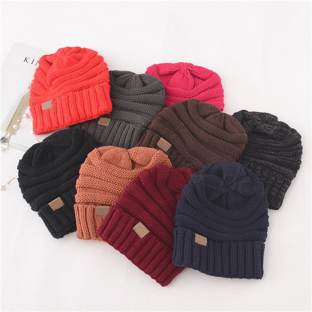2020 17styles Wool Knitted Hat Beanies Hat Women Warm Outdoor Winter ...