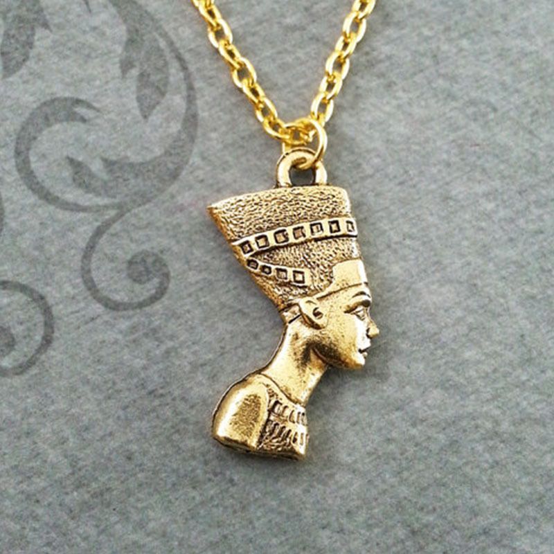 VNOX Acier Inoxydable antiquités plaqué Or Hommes Pharaon égyptien Collier Pendentif de Hip hop,chaîne Gratuite 