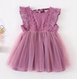 # 2 Fluffy Lace Girls Dress