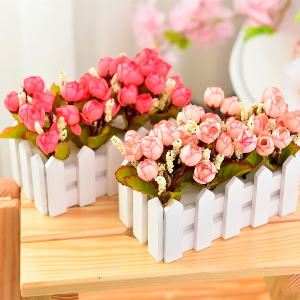 2019 Artificial Flowers Rosebud Set For Restaurant Garden