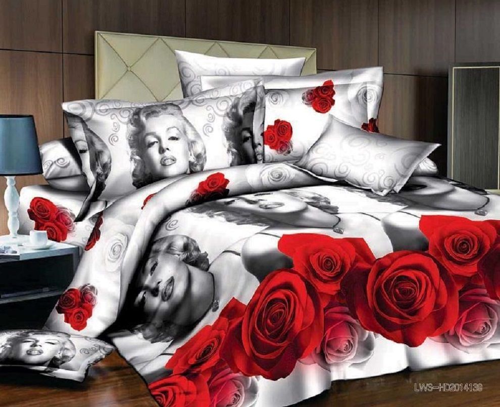 Marilyn Monroe Bedding Sets Reactive Printed Duvet Cover Set