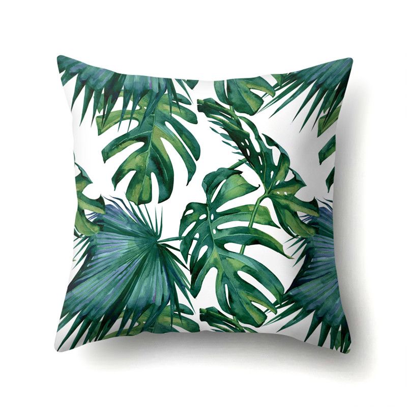 Home Textiles Decorative Pillow Tropical Plants Sofa Pillowcase