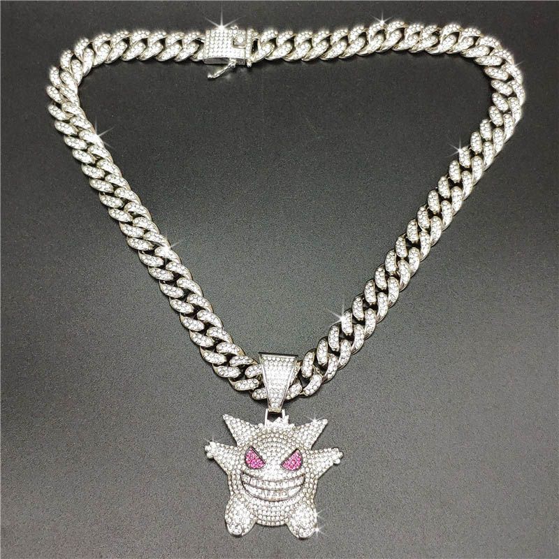 [60cm] (silver) Iced Out Chain