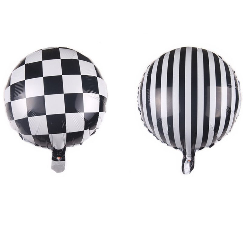 2020 Wholesale Fashion Black White Stripe Dot Foil Balloon Helium
