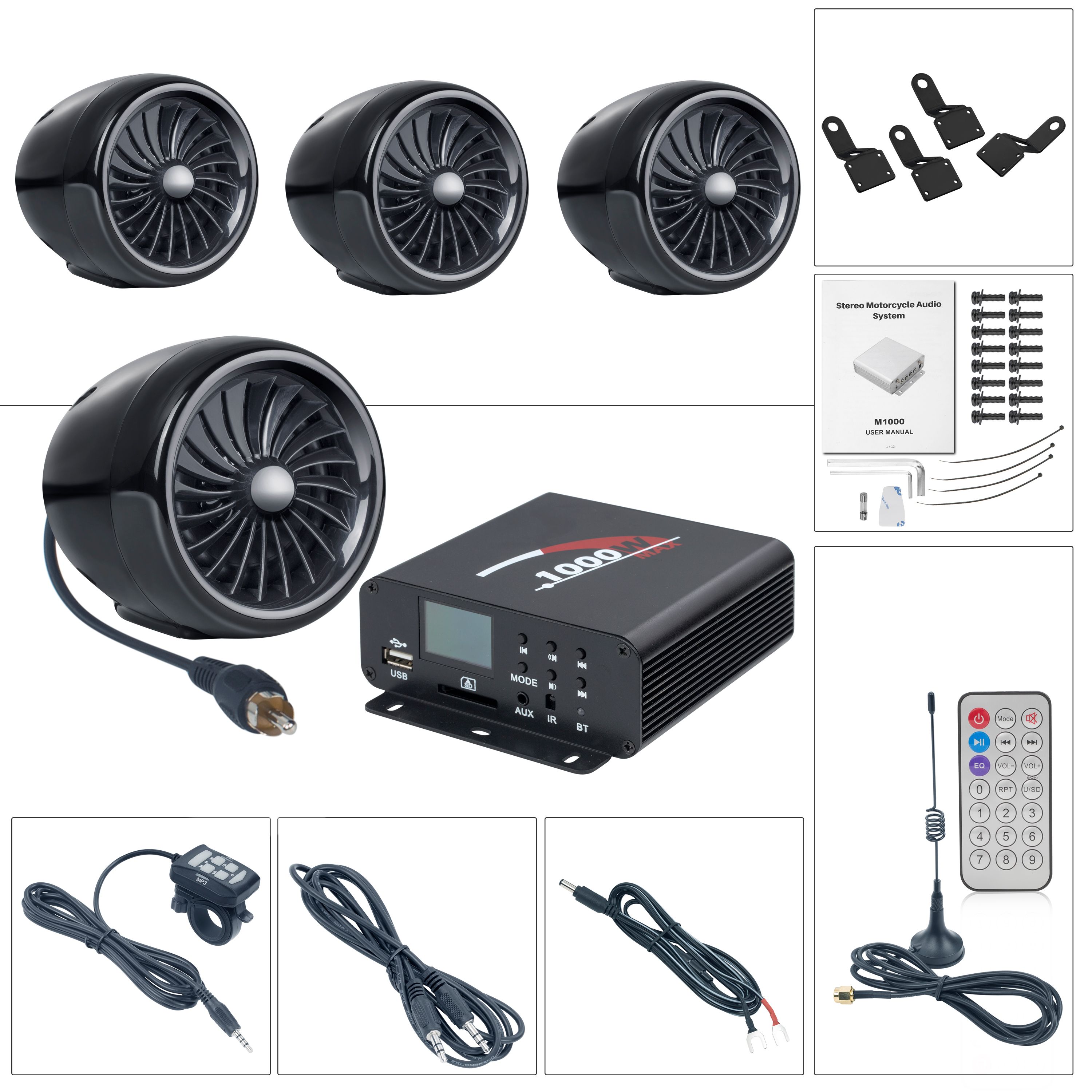 bluetooth motorcycle stereo