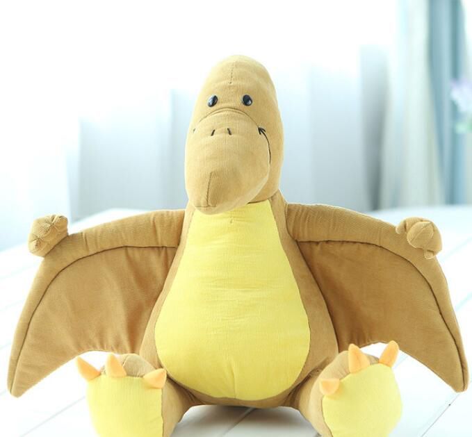 Venta al por menor Gran color amarillo dinosaurio Relleno Animal 41 cm Patrón de peluche suave Venta al por menor Gran color amarillo dinosaurio Relleno Animal 41 cm Patrón de peluche suave