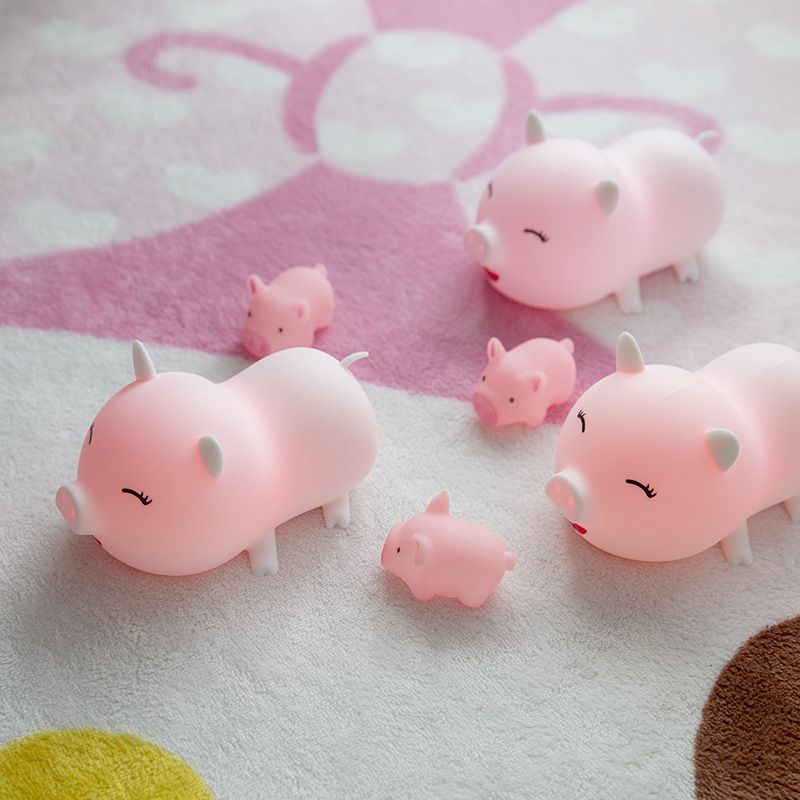 compre pop2019 peculiar caricatura usb carga adorkable toot cerdo pequena luz nocturna decoloracion piggy gel de silice noche con lampara para dormir
