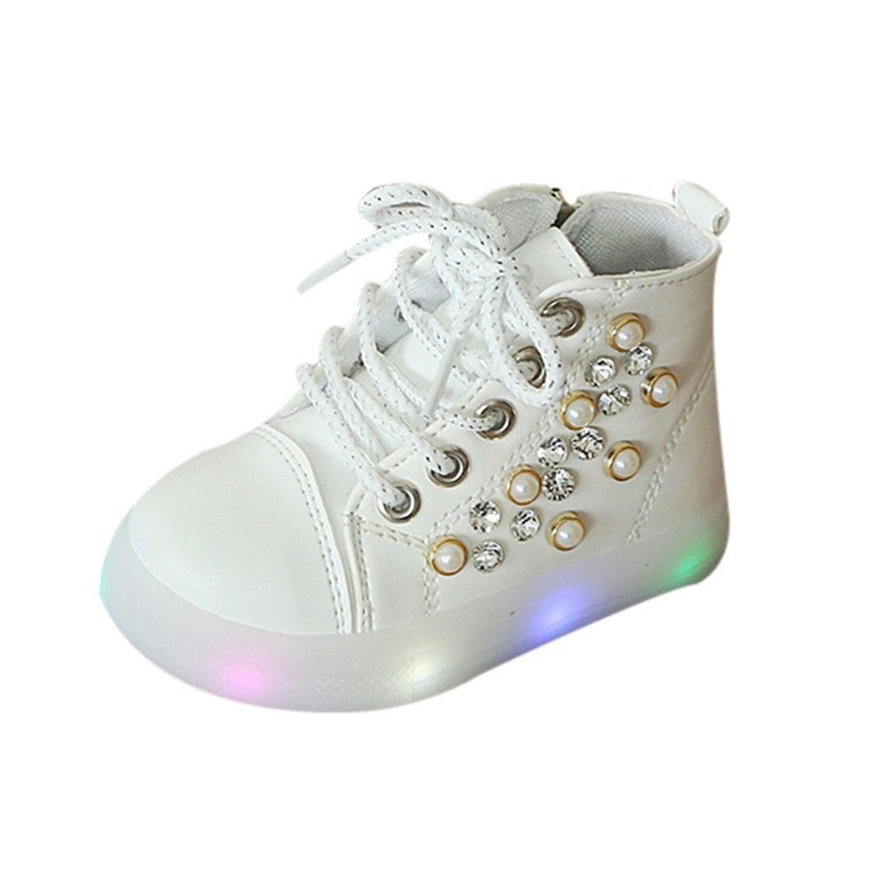 Lampe Luminescent Nuit De Chaussures ZapatosYl146 97 Acheter Enfant Fille Casual Led Perle Éclairage Baskets Strass Du LqUMSzjVpG