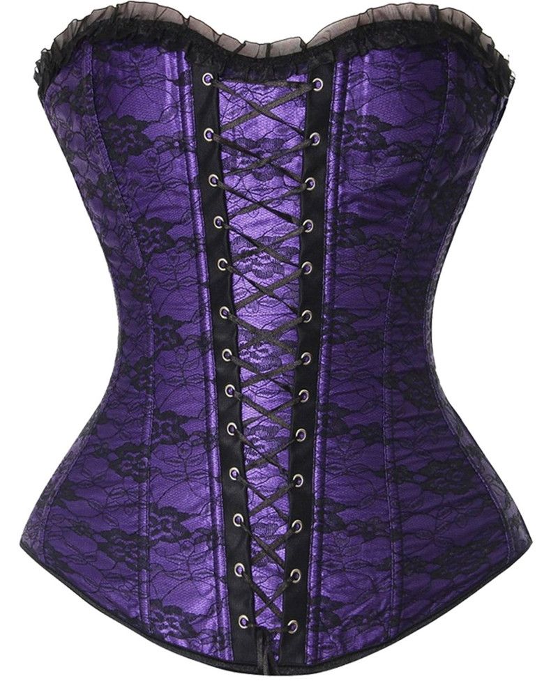 purple bustier top