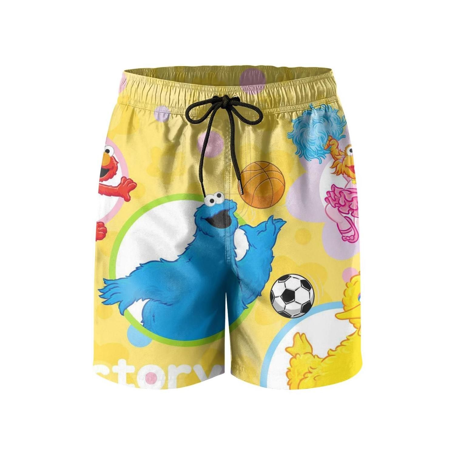 Mens Swim Trunks Sesame Street victory ball SportsJogger Shorts Beach Board Funny Swimwear The Muppet Elmo Red Furry Children's Black Mens Swim Trunks Sesame Street victory ball SportsJogger Shorts Beach Board Funny Swimwear The Muppet Elmo Red Furry Children's Black