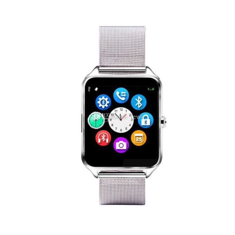 Suministro Al Por Mayor El Reloj Del Teléfono Z60 SmartWatch Bluetooth Del  Metal De Envoltura De Apoyo TF Tarjeta SIM De Llamadas Inteligente DZ09  Cámara Pasómetro Reloj Z50 X6 Y1 A1 Q18