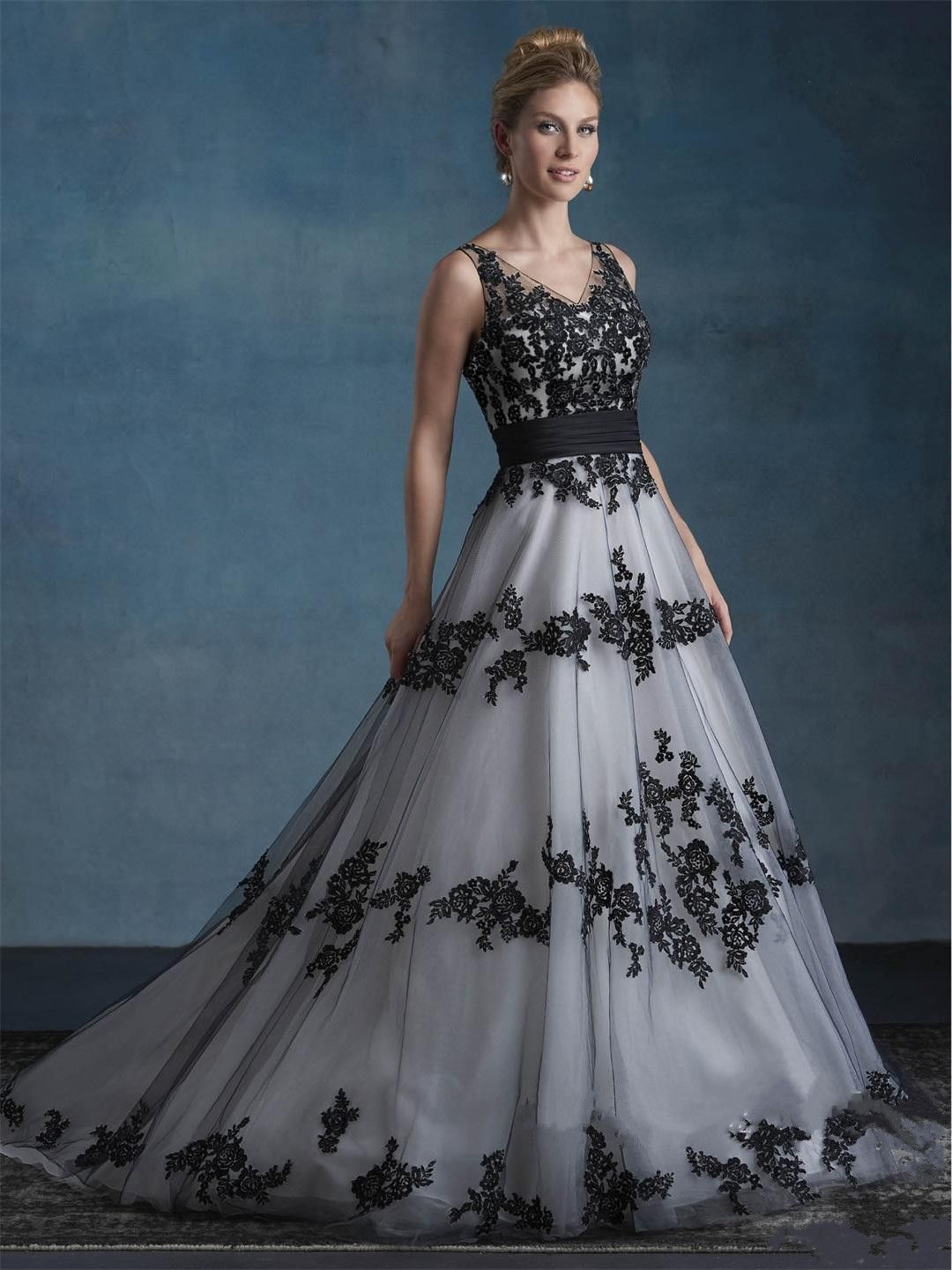 Discount Black/White Wedding Dresses 2019 Marys Bridal