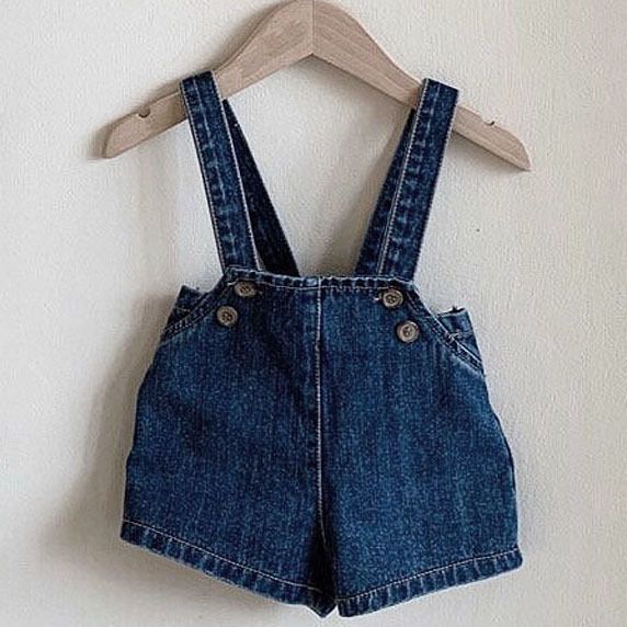 denim short overalls baby boy