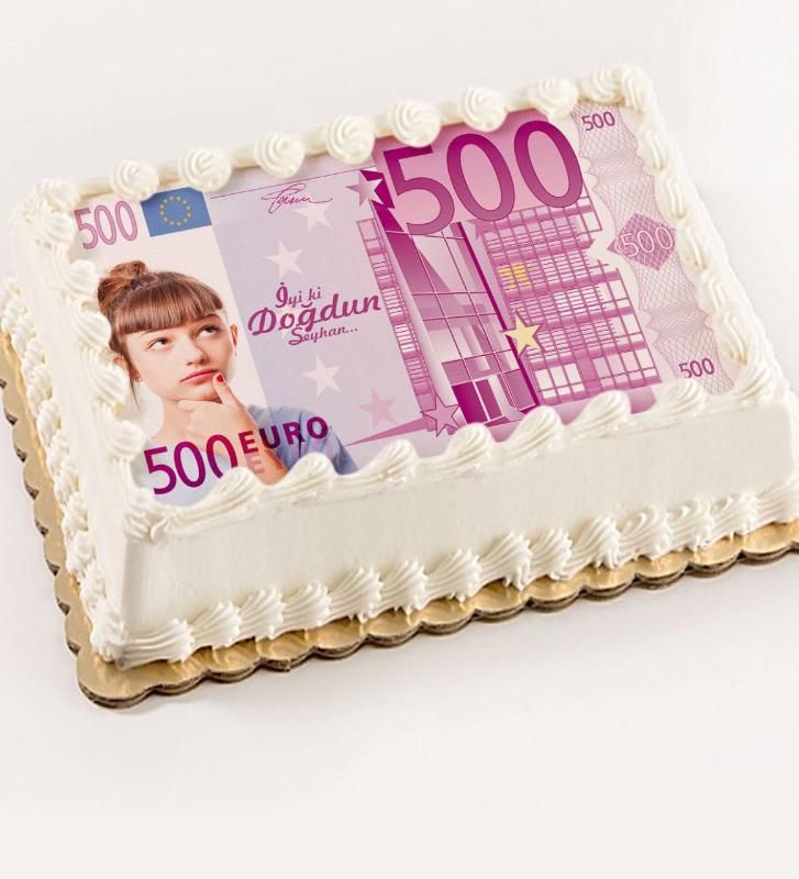 Acheter Pas Cher 500 Euro Design Personnalise Age Gateau Imprime Dessus Papier Comestible Sucre Du 67 6 Fr Dhgate