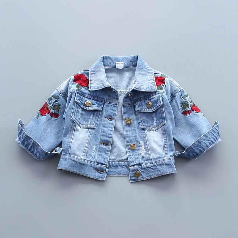 Girls Denim Jackets Kids Long Sleeved Denim Jackets For Girl Baby