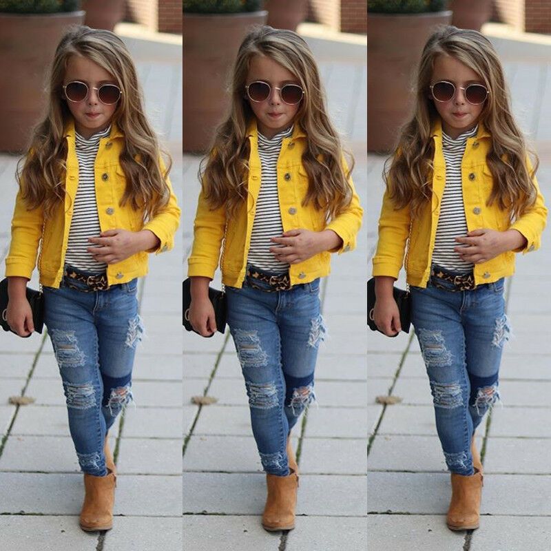 baby girl jean jacket outfit