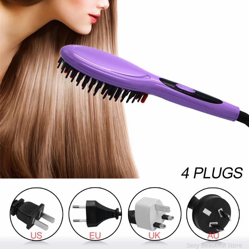 Hair Brush Fast Hair Straightener Comb Electric Brush Comb Irons Auto Straight Ceramic Hairdressing Tools Hair Brush Fast Hair Straightener Comb Electric Brush Comb Irons Auto Straight Ceramic Hairdressing Tools