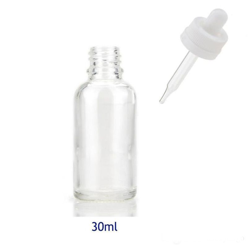 30мл Clear Bottle + White Cap