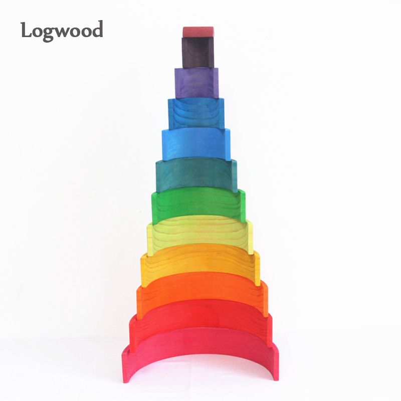 creative rainbow blocks