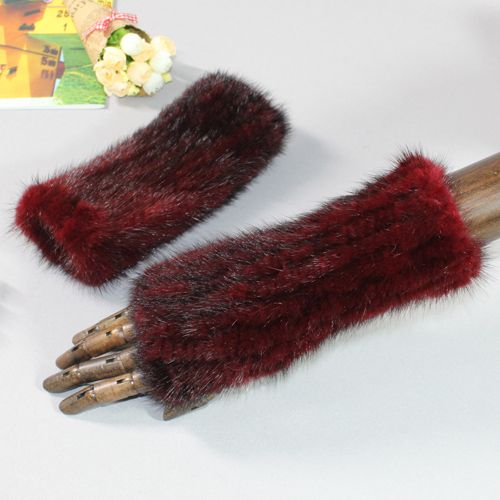 genuine fur mittens