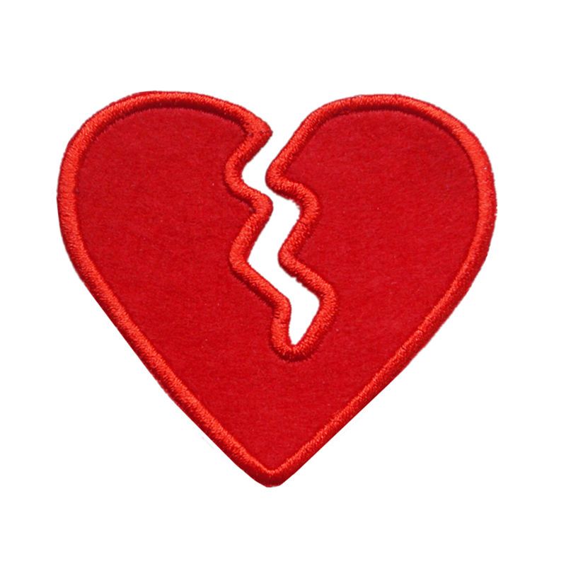 2020 7cm Embroidery Red Broken Heart Sew Iron On Patches Badges For Dress Bag Jeans Hat T Shirt Diy Appliques Craft Decoration From Homedecor2014 0 29 Dhgate Com