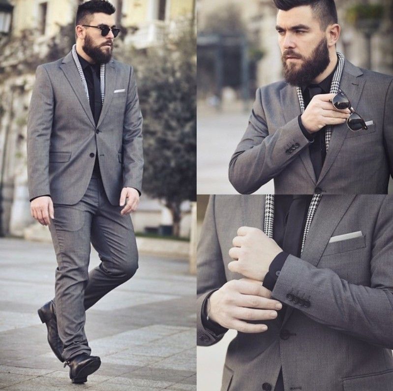 gray pant coat