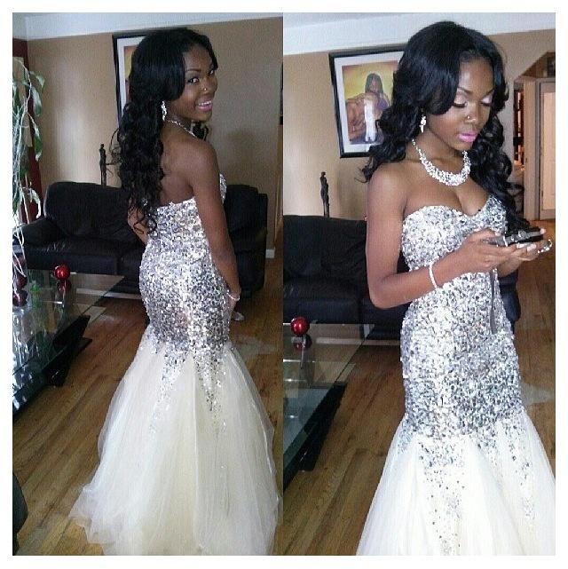 silver and white prom