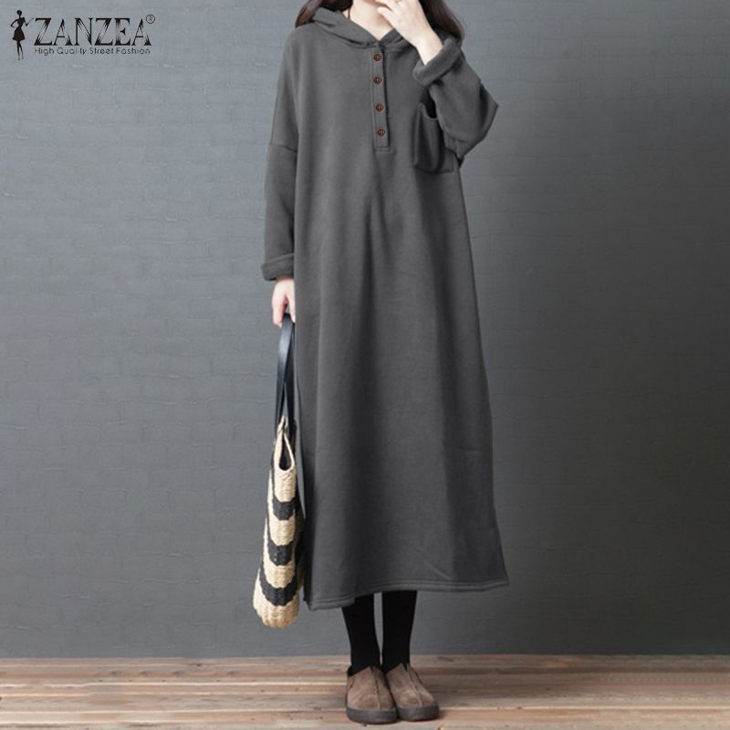Casual Dresses ZANZEA Winter Women 