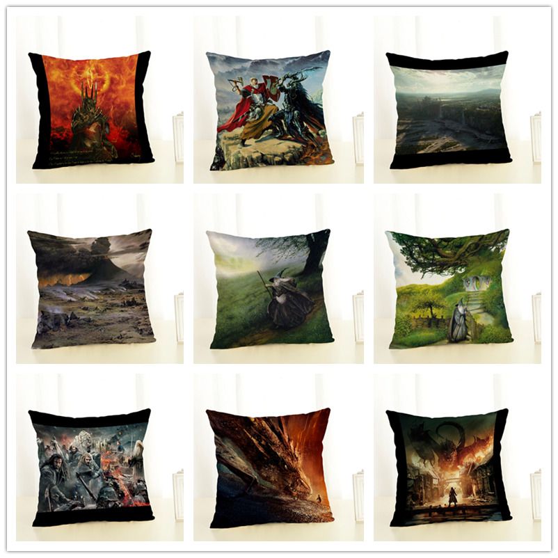 Recolour Lord Of The Rings Cushion Cover Pillow Covers Linen Home