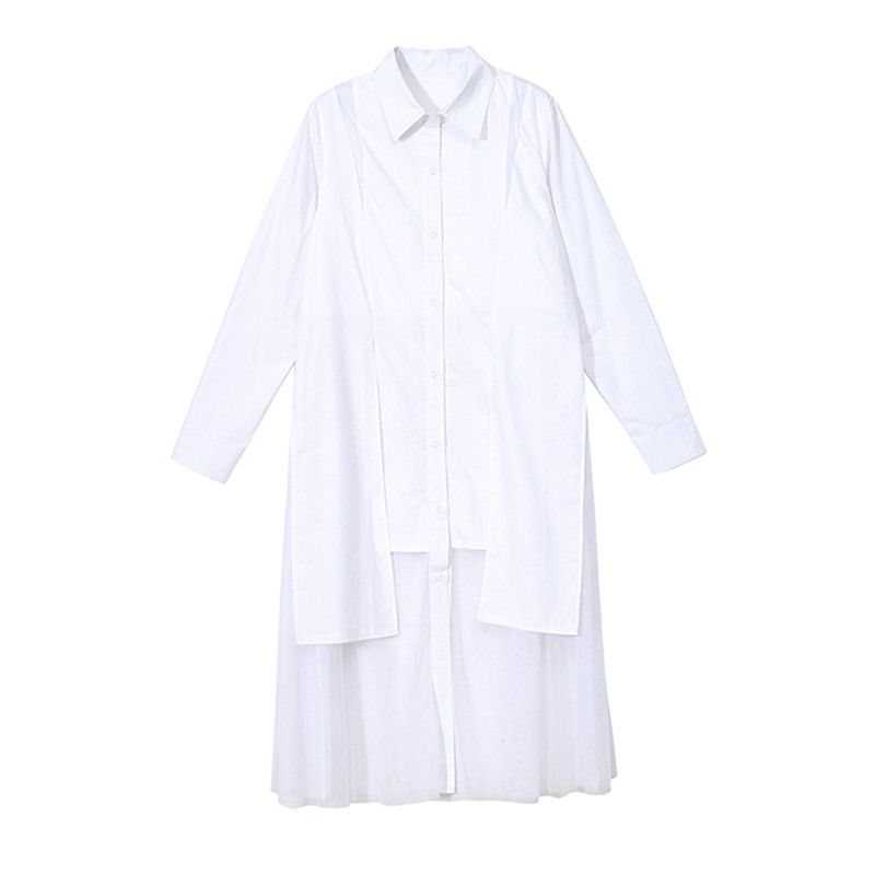 knee length white shirt