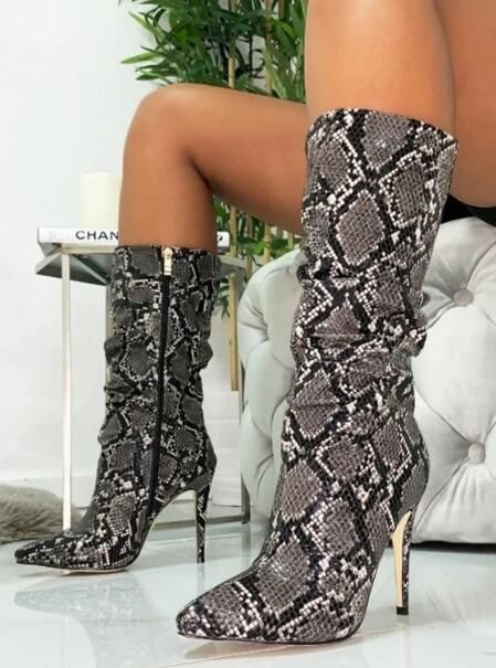 snakeskin boots womens