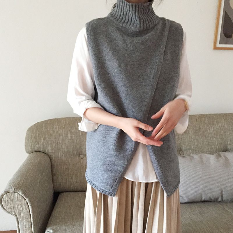 turtleneck with sweater vest