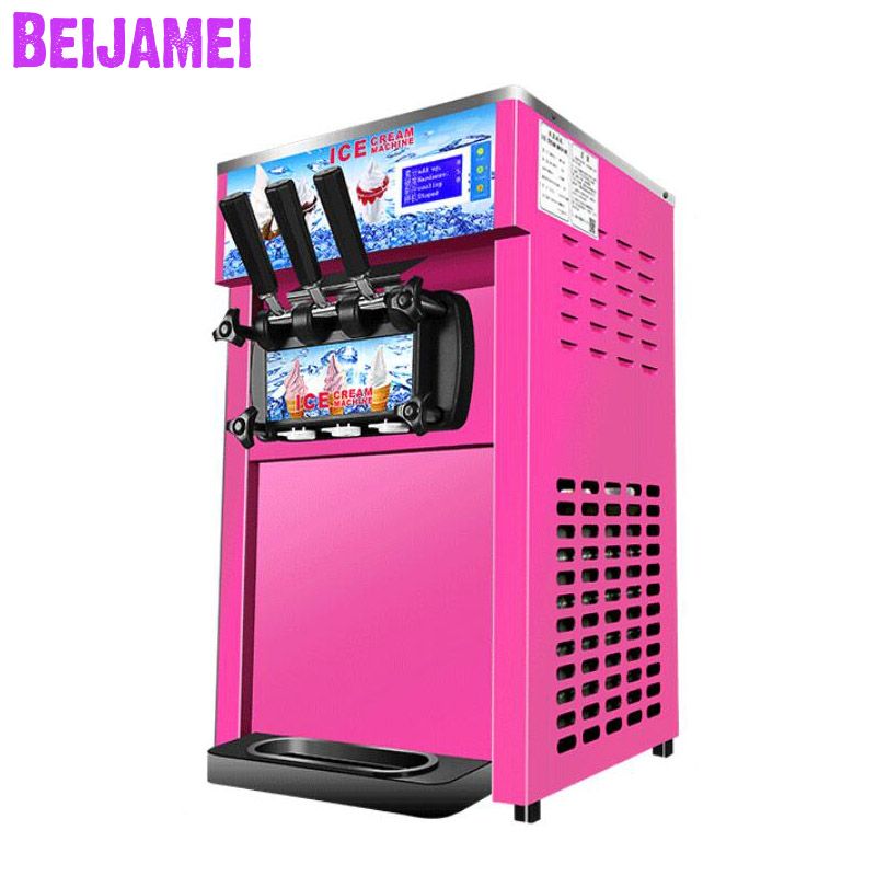2020 BEIJAMEI Factory Tri Color Soft Ice Cream Making Machine