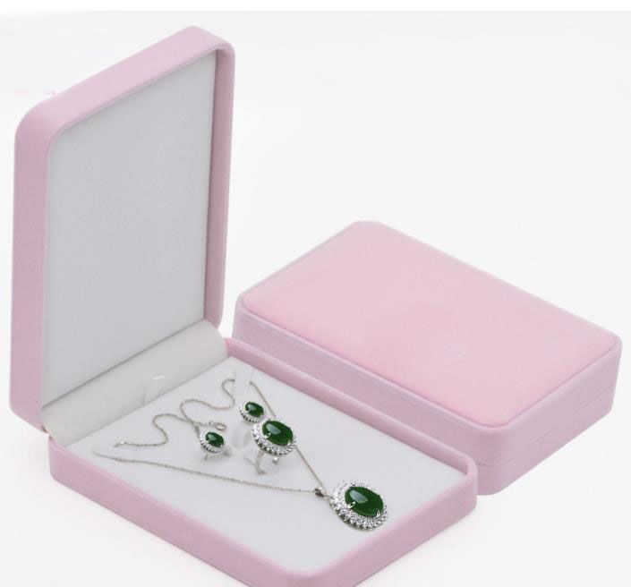 2020 17x12x4cm Velvet Jewelry Set Box Necklace Gift Box For Jewerly Set