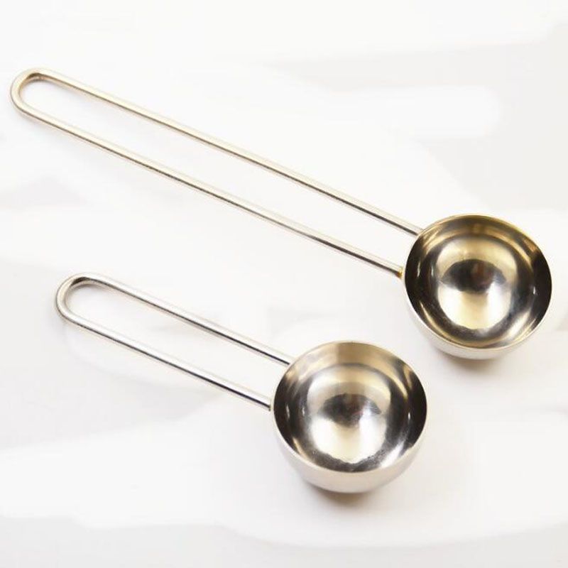 2 Pack Coffee Scoop Sealing and Clip 2 in 1 Coffee Measuring Spoon Stainless Steel Long Handled Tea Spoon with Bag Clip Rose Gold AUEAR