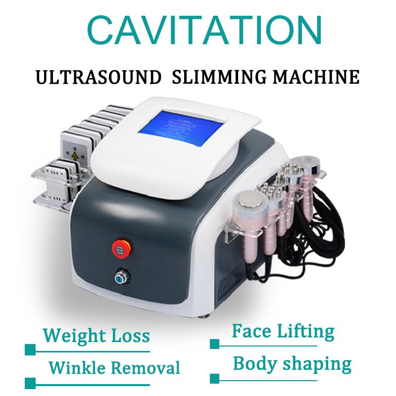 6 IN 1 Fat Cavitation Lipo Laser Vacuum Machine For Body Slim RF Skin