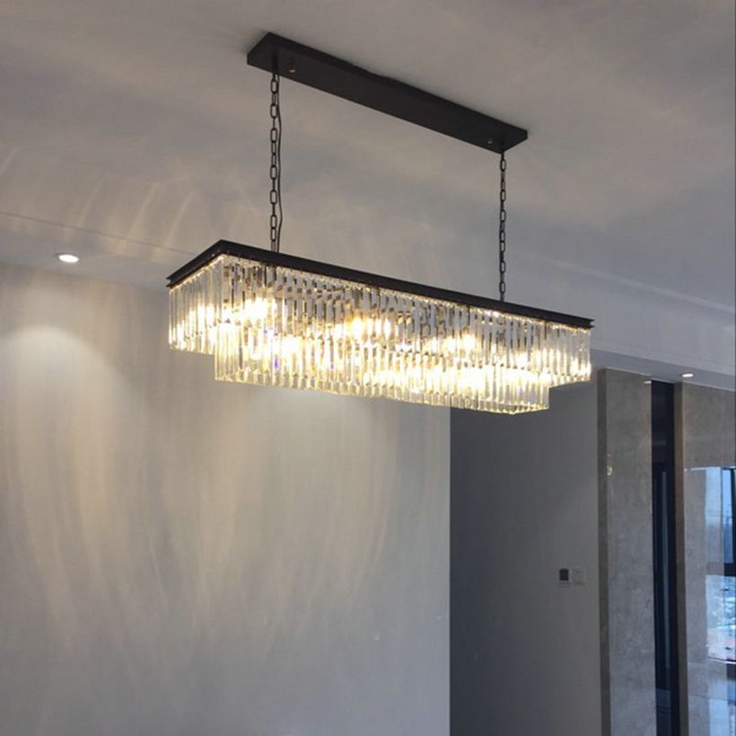 long dining chandelier