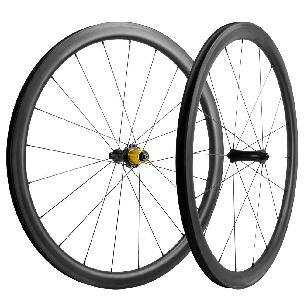 A Pair Cycling Carbon Wheelset 40mm UD Matte With UD Brake Surface