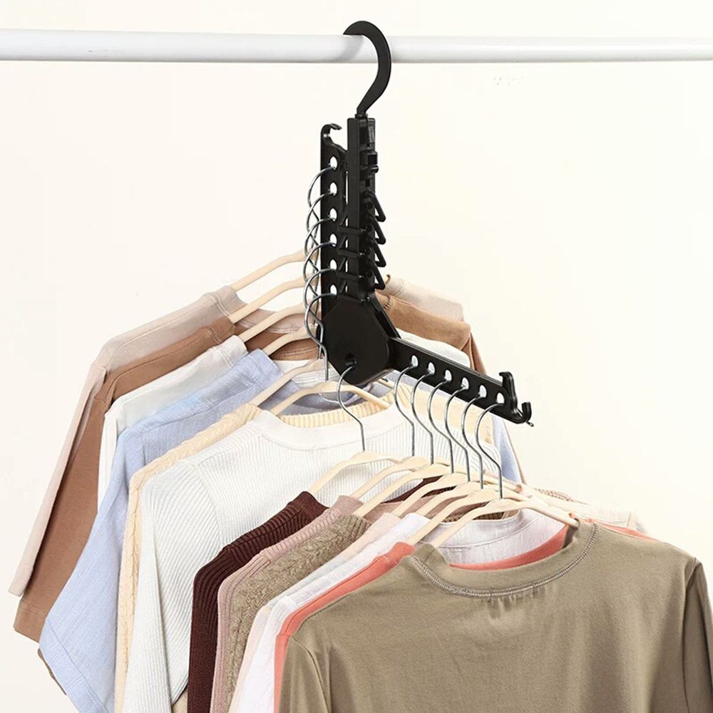 2020 Multifunctional Magic Hanger Rack Clothes Space Saver Folding ...